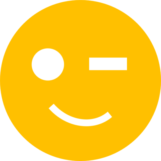 Smiley grinst und zwinkert (gemeinfrei)
