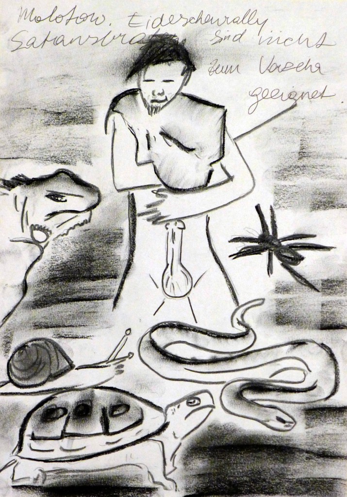 Pavels Illustration #22 - "Heisser Draht", Reptilien und andere Tiere 