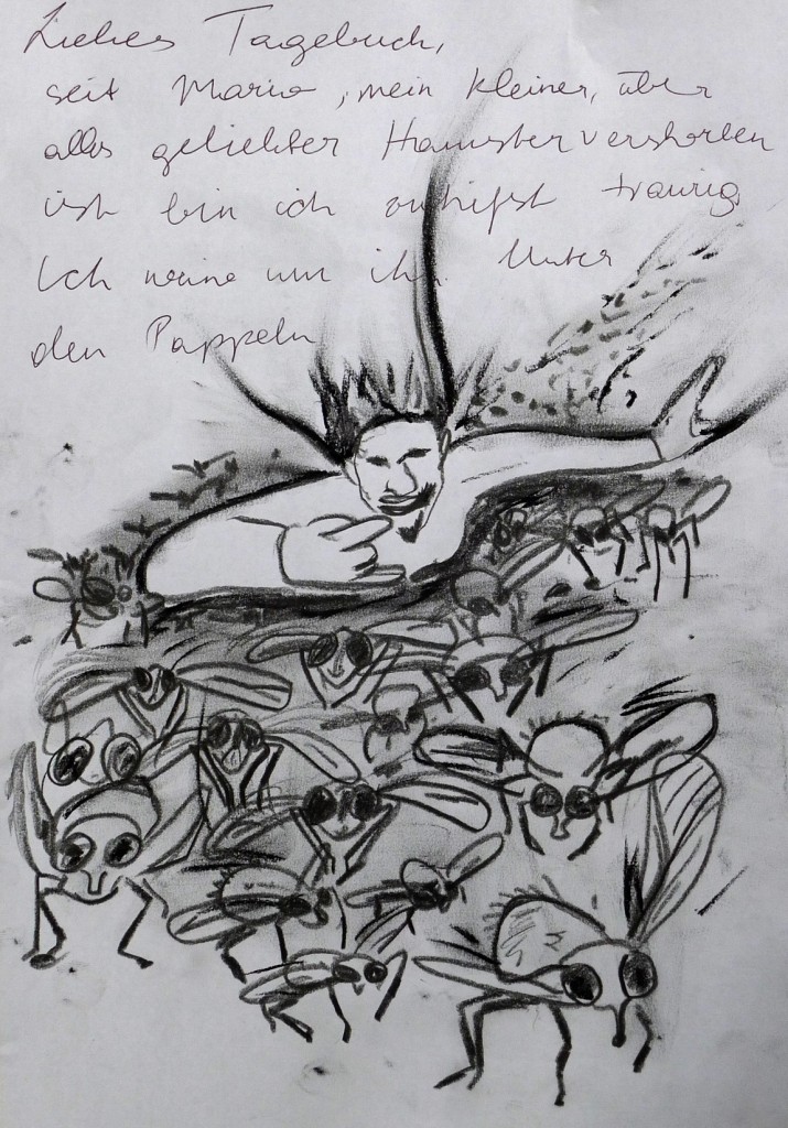 Pavels Illustration #34 - Pavel mit 1000en Fliegen